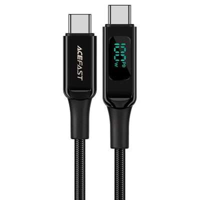 Дата кабель Acefast C6-03 USB-C → USB-C 100W digital display (2 м) Black