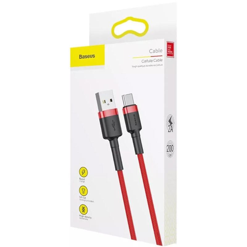 Дата кабель Baseus Cafule USB to USB-C Cable 2 А (2 м) (CATKLF-C)