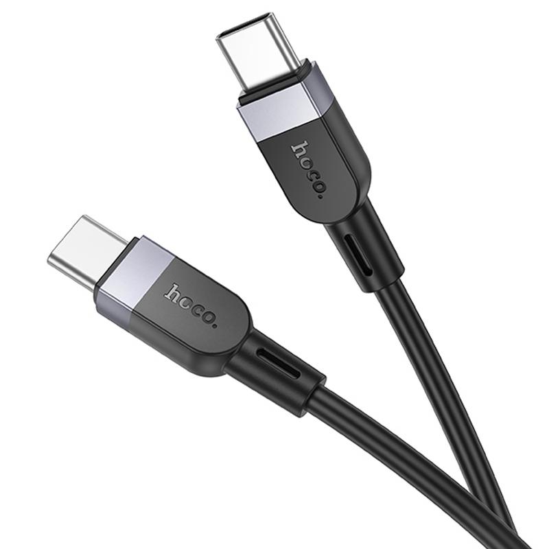 Дата кабель Hoco X109 Energy silicone USB-C → USB-C 60W (3 м) Black