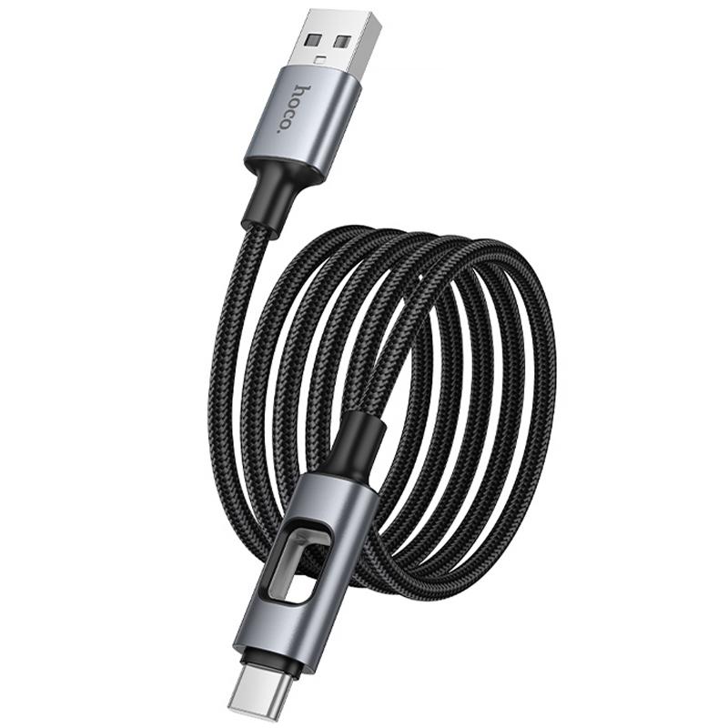 Дата кабель Hoco U144 USB to USB-C 3 А (1.2 м) Black