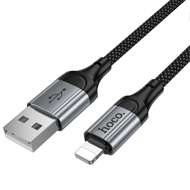 Дата кабель Hoco X121 Nuevo USB to Lightning 2.4 А (1.5 м) Black