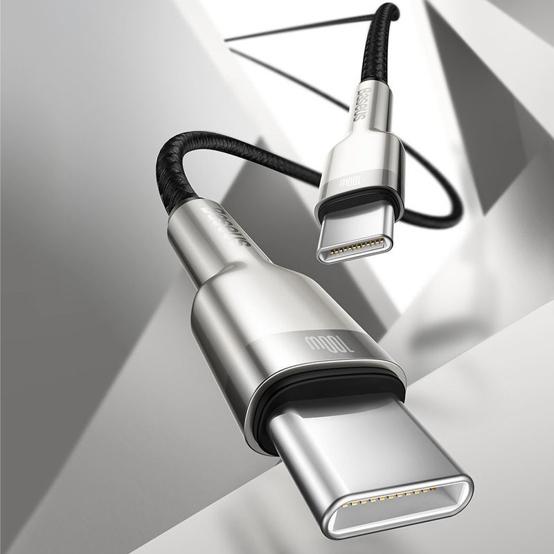 Дата кабель Baseus Cafule Metal USB-C → USB-C 100W (1 м) (CATJK-C)