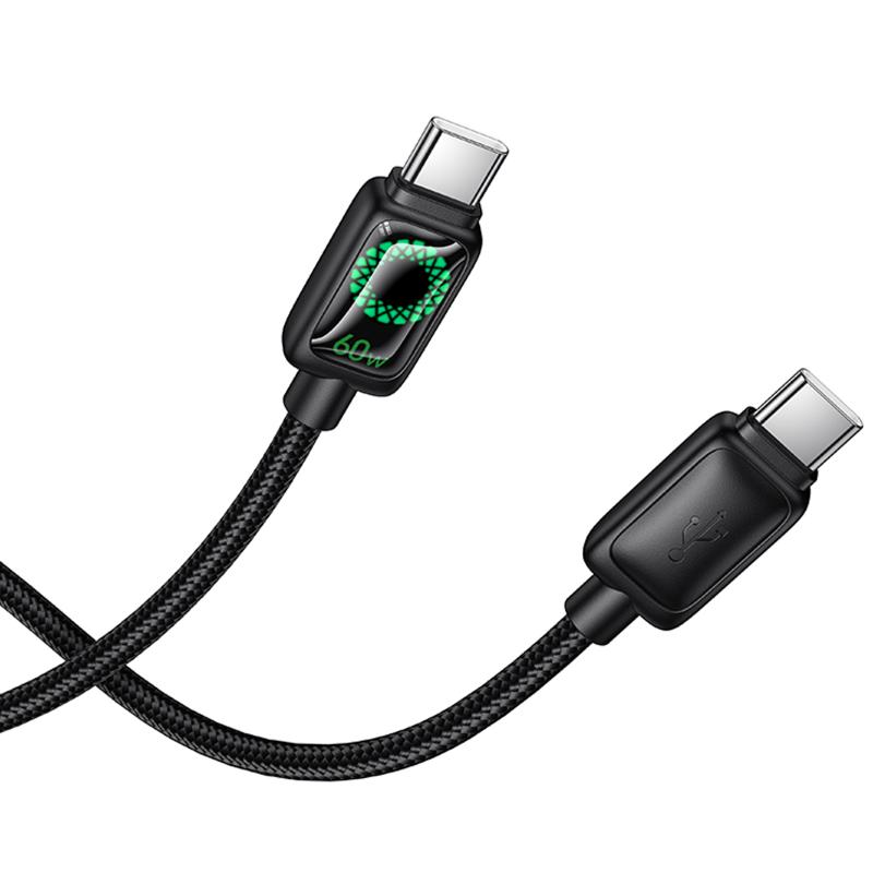 Дата кабель Hoco U146 Mundo USB-C → USB-C 60W (1.2 м) Black