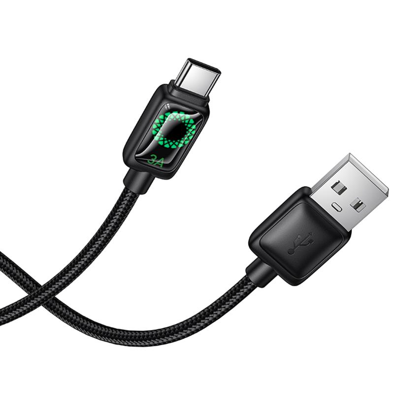 Дата кабель Hoco U146 Mundo USB to USB-C 36W (1.2 м) Black