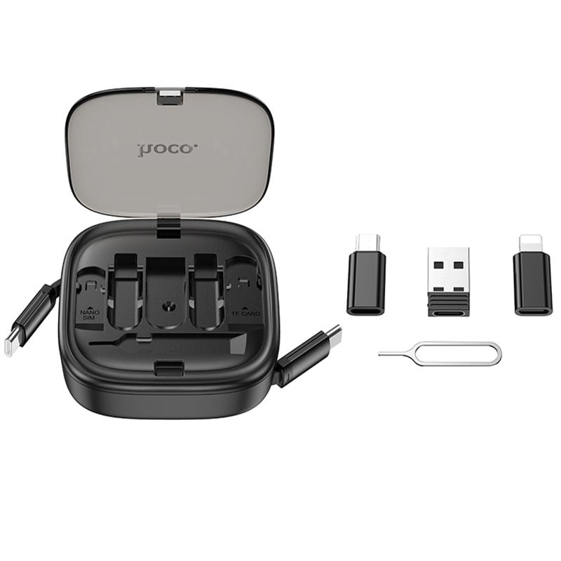 Дата кабель Hoco U140 with cable set 5in1 60W (0.95 м) Black