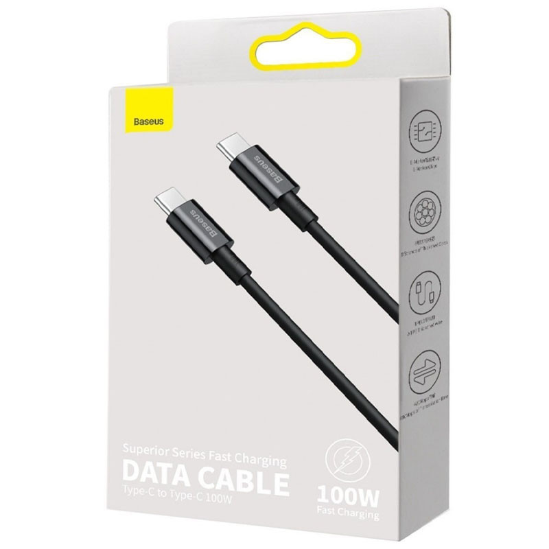 Дата кабель Baseus Superior Series Fast Charging USB-C → USB-C PD 100W (2 м) (CATYS-C) Чорний