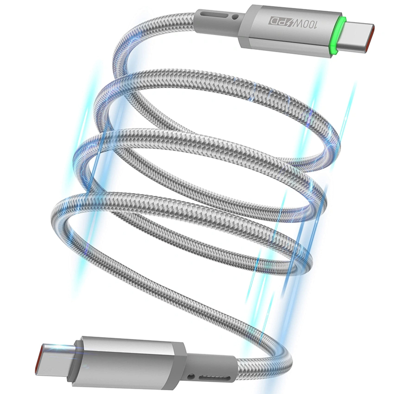 Дата кабель WIWU C084 Maglink USB-C → USB-C 100W (1 м) Grey