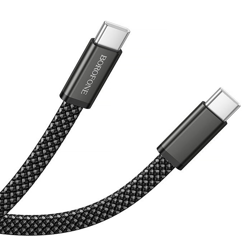 Дата кабель Borofone BX124 Peace USB-C → USB-C 60W (1 м) Black