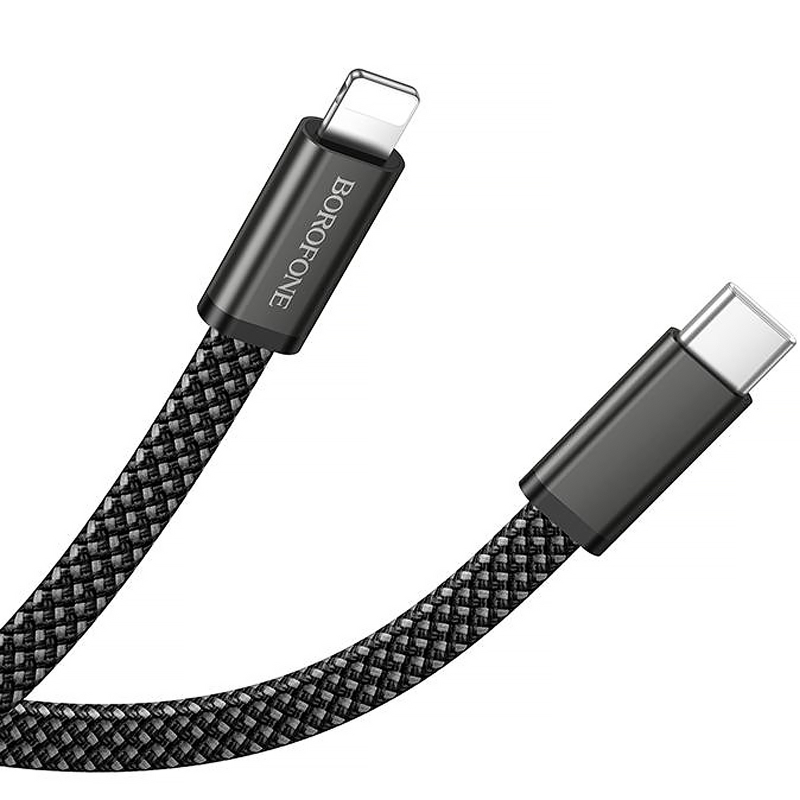 Дата кабель Borofone BX124 Peace USB-C → Lightning 30W (1 м) Black