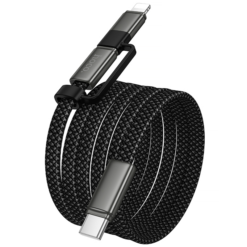 Дата кабель Hoco X125 Surplus 2in1 USB-C → Lightning/USB-C 60W (1 м)