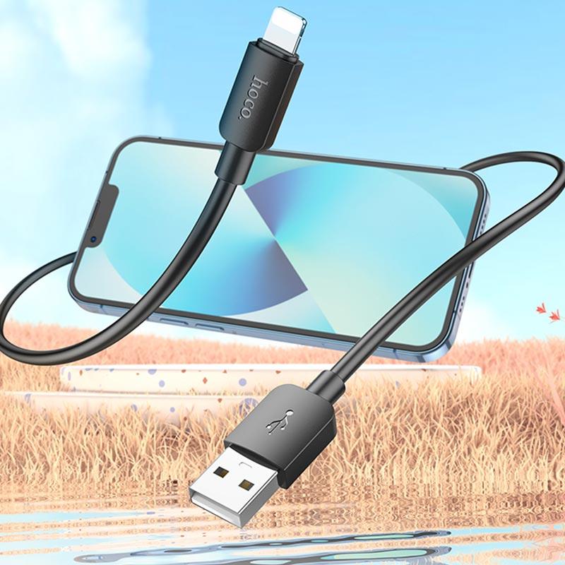 Дата кабель Hoco X96 Hyper USB to Lightning 12W (0.25 м) Black