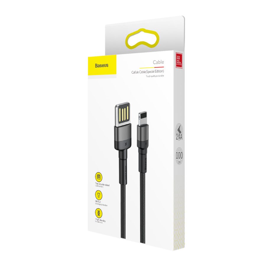 Дата кабель Baseus Cafule USB to Lightning Special Edition 2.4 А (1 м) (CALKLF-G)