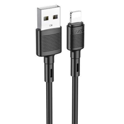 Дата кабель Hoco X83 Victory USB to Lightning (1 м) Black