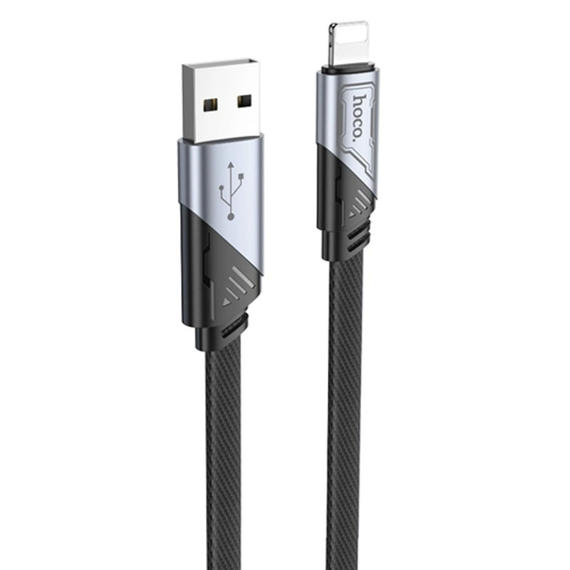 Дата кабель Hoco U119 Machine charging data USB to Lightning (1.2 м) Black
