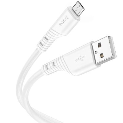 Дата кабель Hoco X97 Crystal color USB to Micro-USB (1 м) White