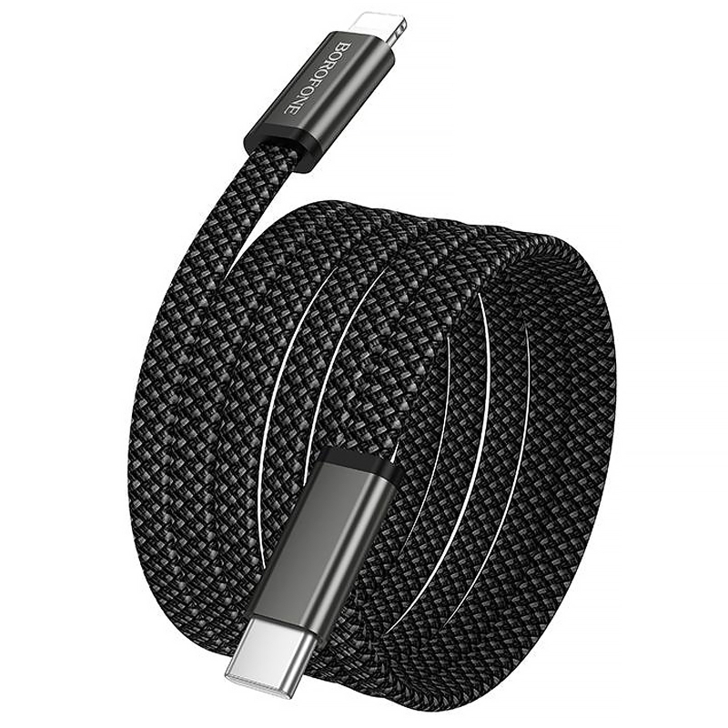 Дата кабель Borofone BX124 Peace USB-C → Lightning 30W (1 м) Black