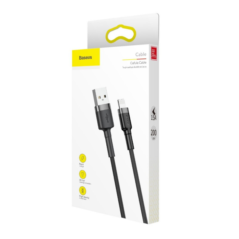 Дата кабель Baseus Cafule USB to Lightning 1.5 А (2 м) (CALKLF-C)