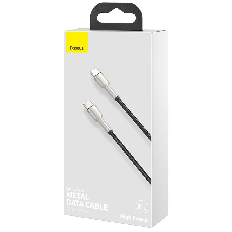 Дата кабель Baseus Cafule Metal USB-C → USB-C 100W (1 м) (CATJK-C)