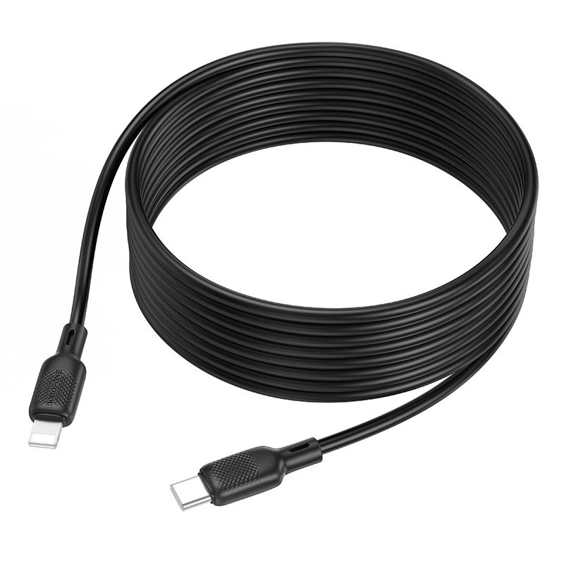 Дата кабель Borofone BX113 Lenny USB-C → Lightning 27W (3 м) Black