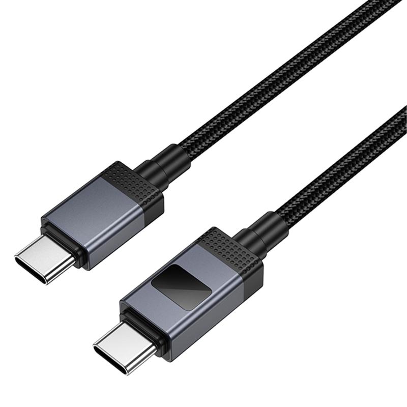 Дата кабель Hoco X118 Generous with display USB-C → USB-C 60W (1 м) Black