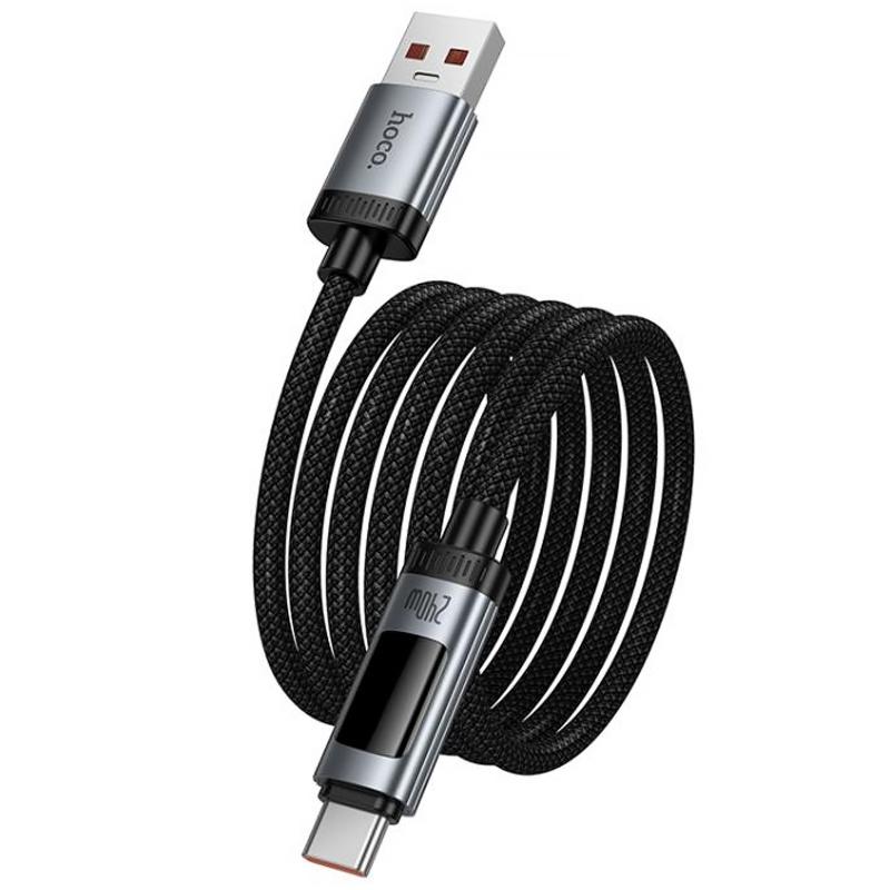 Дата кабель Hoco U148 Lord with display USB to USB-C 100W (1.2 м) Black