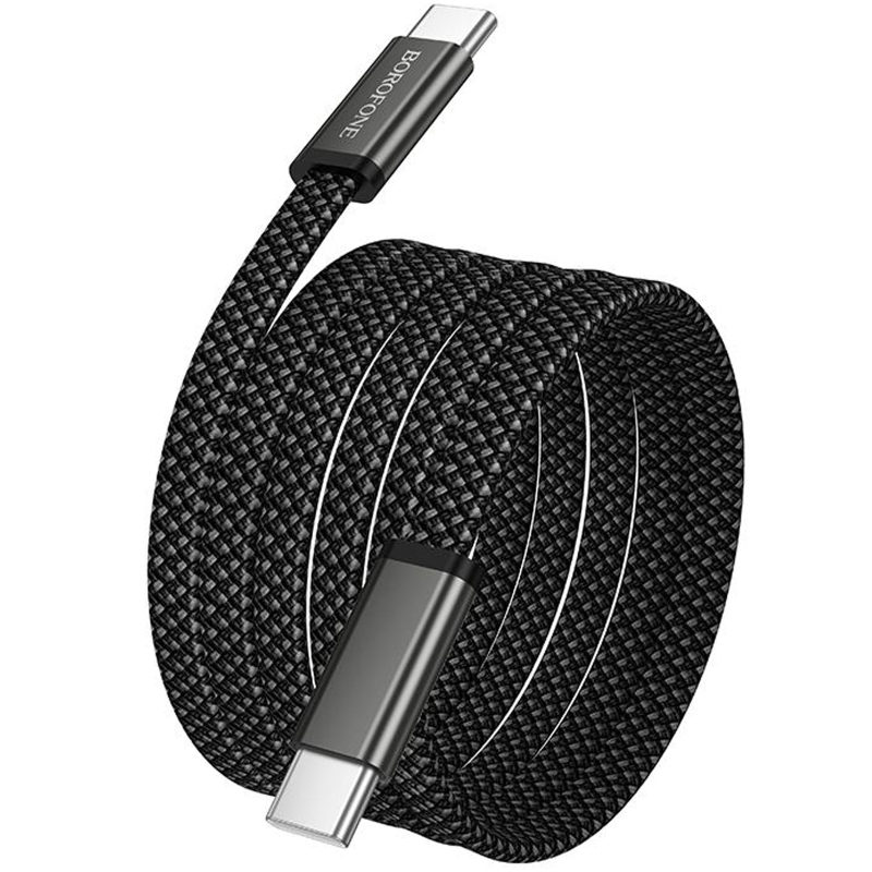 Дата кабель Borofone BX124 Peace USB-C → USB-C 60W (1 м) Black