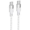 Дата кабель Hoco X99 Crystal Junction Type-C to Type-C 60W (1m) Gray