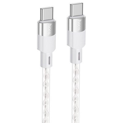 Дата кабель Hoco X99 Crystal Junction USB-C → USB-C 60W (1 м) Gray