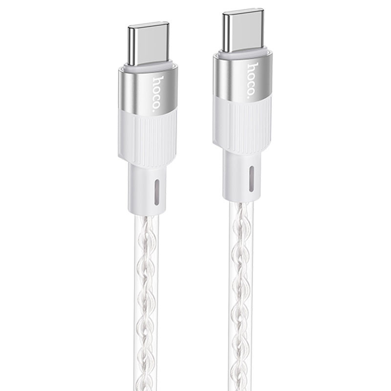 Дата кабель Hoco X99 Crystal Junction USB-C → USB-C 60W (1 м) Gray