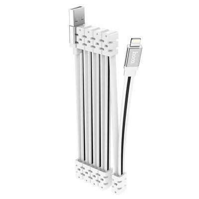 Дата кабель Hoco U103 Magnetic Absorption USB to Lightning (1 м) White