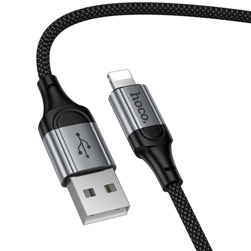 Дата кабель Hoco X121 Nuevo USB to Lightning 2.4 А (1.5 м) Black