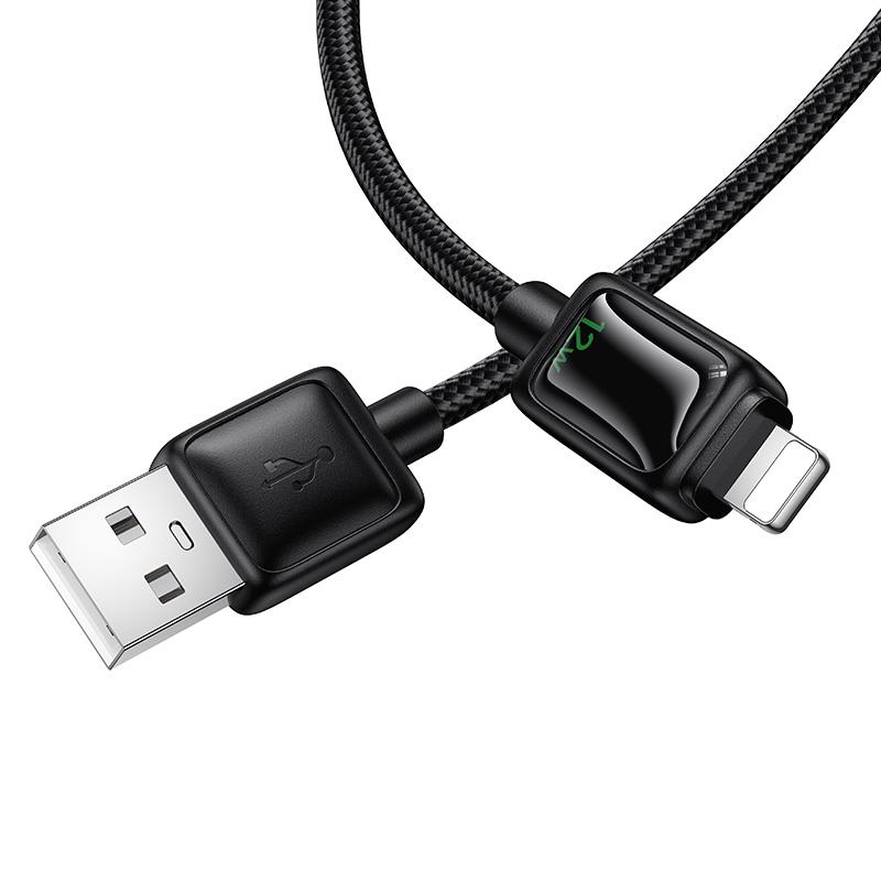 Дата кабель Hoco U146 Mundo USB to Lightning 12W (1.2 м) Black