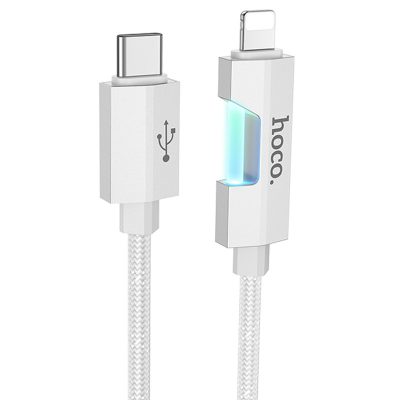 Дата кабель Hoco U123 Regent colorful 27W USB-C → Lightning (1.2 м) Gray