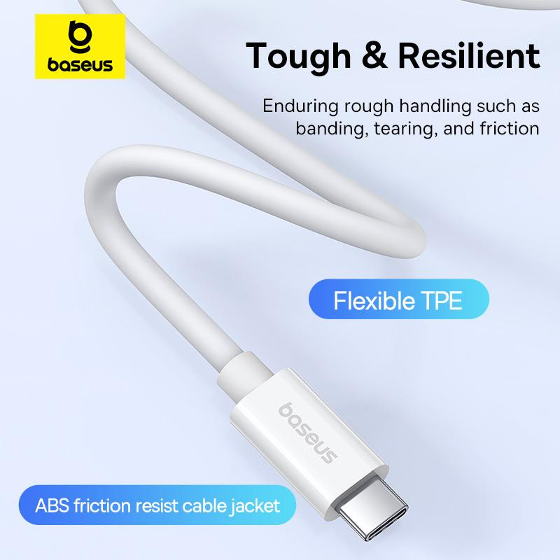 Дата кабель Baseus Superior Series 2 USB4 Full-Function USB-C → USB-C 240W (1 м) (P10365200211) Moon White