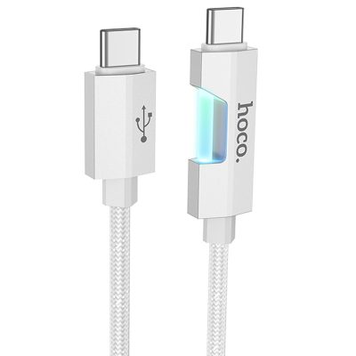 Дата кабель Hoco U123 Regent colorful 60W USB-C → USB-C (1.2 м) Gray