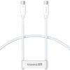 Дата кабель Baseus Superior Series 2 USB4 Full-Function Type-C to Type-C 240W (1m) (P10365200211) Moon White