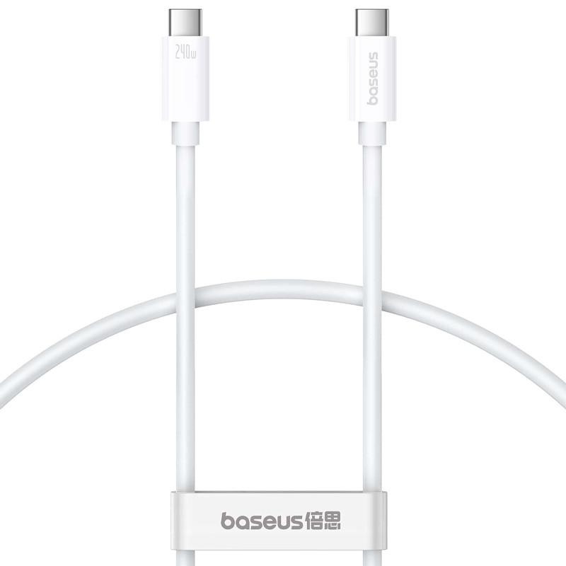Дата кабель Baseus Superior Series 2 USB4 Full-Function USB-C → USB-C 240W (1 м) (P10365200211) Moon White