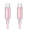 Дата кабель USAMS US-SJ660 Type-C to Type-C PD100W Cloud Series (1.2m) Pink