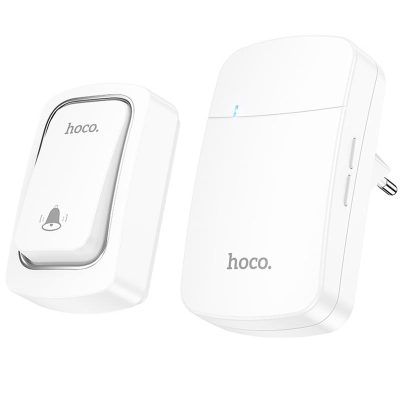 Дверний дзвінок Hoco HI26 EcoBell self-powered wireless doorbell White
