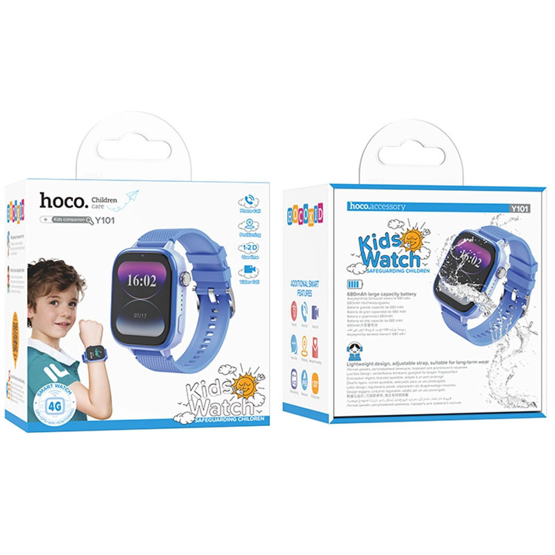 Дитячий cмарт-годинник Hoco Y101 4G with call function Blue