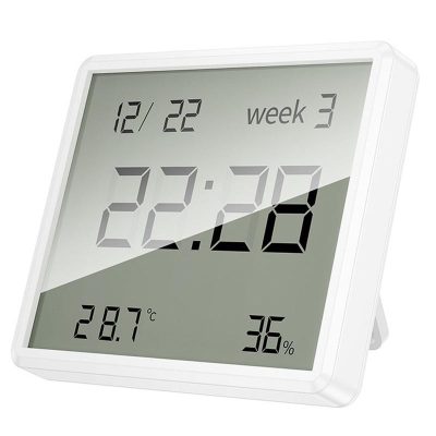 Електронний термогігрометр + годинник Hoco HX41 5in1 Indoor White
