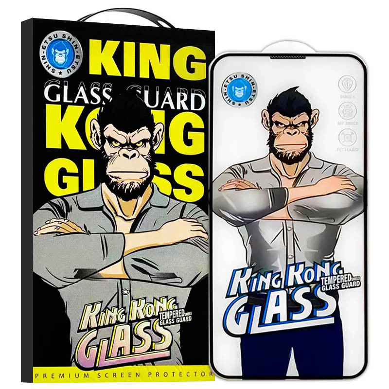 Захисне 2.5D скло King Kong HD для Apple iPhone 13 Pro / 13 / 14 / 16e / 17e (6.1") Чорний