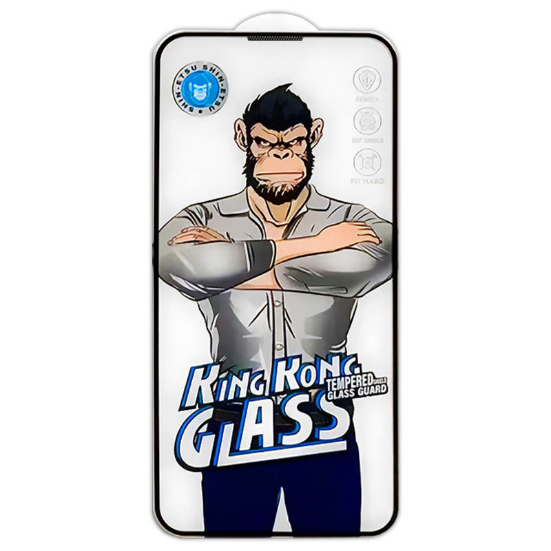 Захисне 2.5D скло King Kong HD для Apple iPhone 13 Pro / 13 / 14 / 16e / 17e (6.1") Чорний