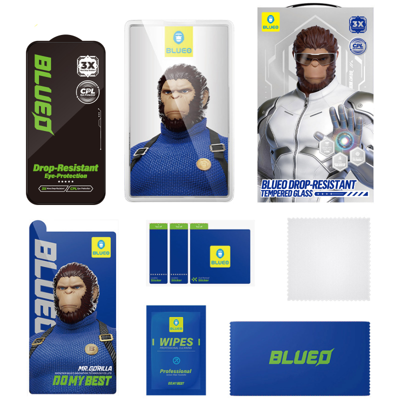 Захисне 2.5D скло Blueo Drop-Resistant для Apple iPhone 17 Pro Max /16 Pro Max /18 Pro Max (6.9") Чорний