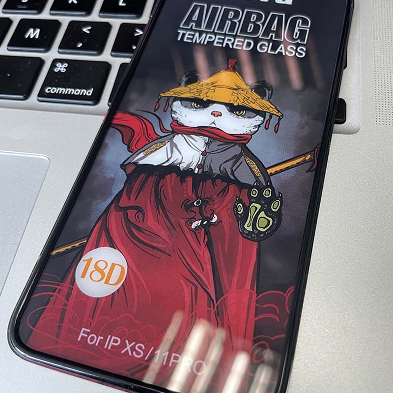 Захисне 2.5D скло Weva AirBag (тех.пак) для Apple iPhone 11 Pro / X / XS (5.8") Чорний