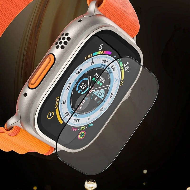 Захисне 2.5D скло Blueo Corning Gorilla Glass для Apple Watch Ultra 1/2/3/4 49mm Чорний
