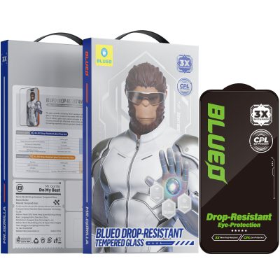 Захисне 2.5D скло Blueo Drop-Resistant для Apple iPhone 17 / 17 Pro / 16 Pro / 18 Pro (6.3") Чорний