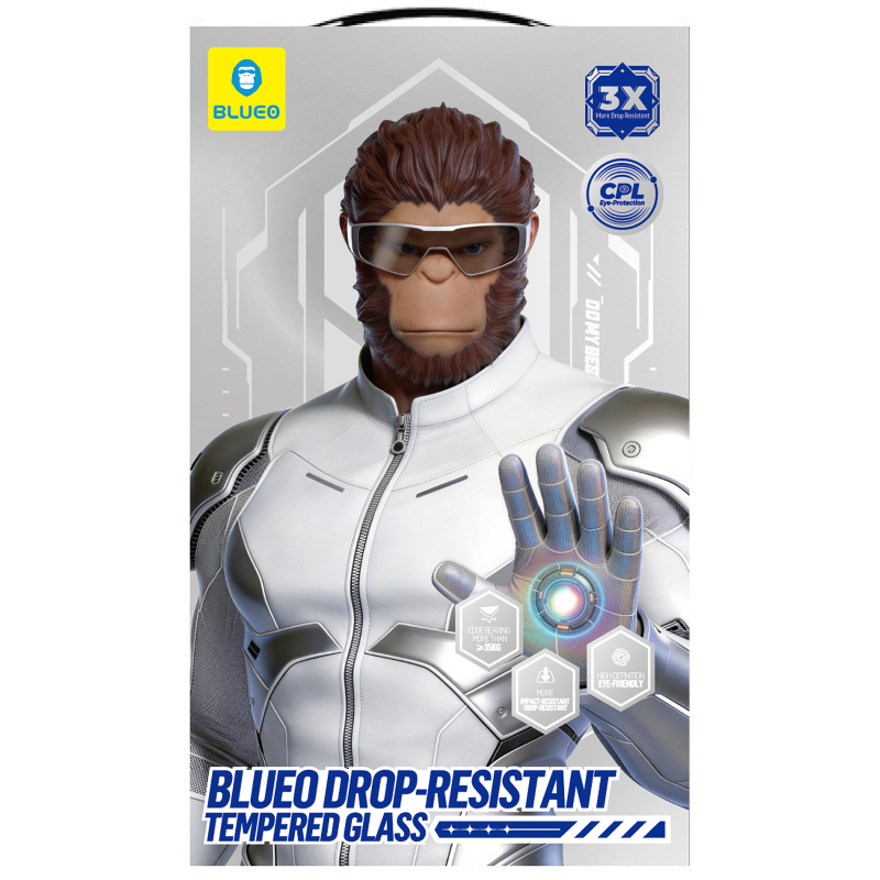 Захисне 2.5D скло Blueo Drop-Resistant для Apple iPhone 17 Pro Max /16 Pro Max /18 Pro Max (6.9") Чорний