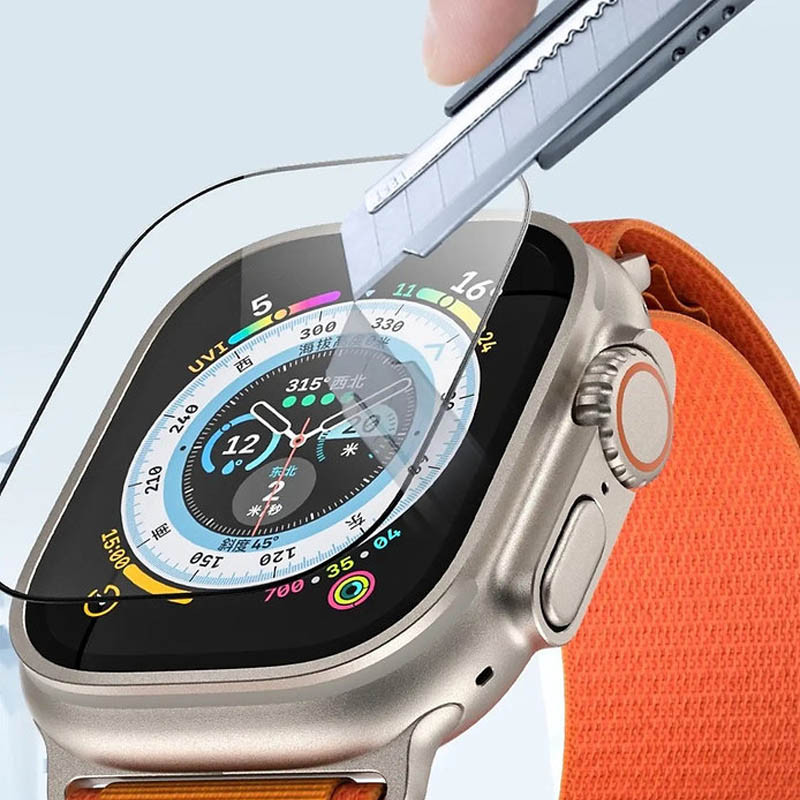 Захисне 2.5D скло Blueo Corning Gorilla Glass для Apple Watch Ultra 1/2/3/4 49mm Чорний