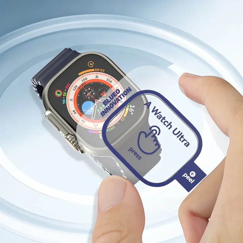 Захисне 2.5D скло Blueo Corning Gorilla Glass для Apple Watch Ultra 1/2/3/4 49mm Чорний